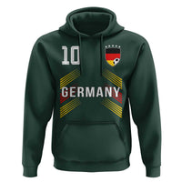 Germany Soccer Sports Graphic Number 10 Jersey Style Hoodie Proud German Football Fans Game Day Pride