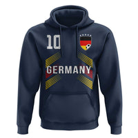 Germany Soccer Sports Graphic Number 10 Jersey Style Hoodie Proud German Football Fans Game Day Pride