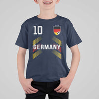 Germany Soccer Sports Graphic Number 10 Jersey Style T Shirt For Kid Proud German Football Fans Game Day Pride