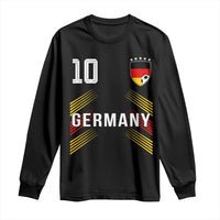 Germany Soccer Sports Graphic Number 10 Jersey Style Long Sleeve Shirt Proud German Football Fans Game Day Pride