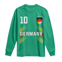 Germany Soccer Sports Graphic Number 10 Jersey Style Long Sleeve Shirt Proud German Football Fans Game Day Pride