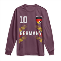 Germany Soccer Sports Graphic Number 10 Jersey Style Long Sleeve Shirt Proud German Football Fans Game Day Pride