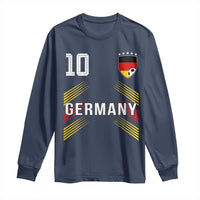 Germany Soccer Sports Graphic Number 10 Jersey Style Long Sleeve Shirt Proud German Football Fans Game Day Pride