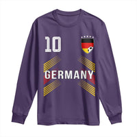 Germany Soccer Sports Graphic Number 10 Jersey Style Long Sleeve Shirt Proud German Football Fans Game Day Pride