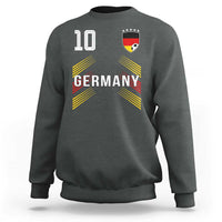 Germany Soccer Sports Graphic Number 10 Jersey Style Sweatshirt Proud German Football Fans Game Day Pride