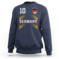Germany Soccer Sports Graphic Number 10 Jersey Style Sweatshirt Proud German Football Fans Game Day Pride