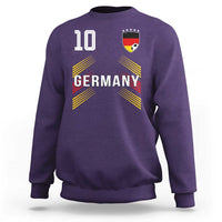 Germany Soccer Sports Graphic Number 10 Jersey Style Sweatshirt Proud German Football Fans Game Day Pride