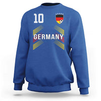 Germany Soccer Sports Graphic Number 10 Jersey Style Sweatshirt Proud German Football Fans Game Day Pride