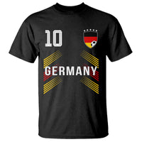 Germany Soccer Sports Graphic Number 10 Jersey Style T Shirt Proud German Football Fans Game Day Pride