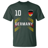 Germany Soccer Sports Graphic Number 10 Jersey Style T Shirt Proud German Football Fans Game Day Pride