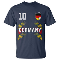 Germany Soccer Sports Graphic Number 10 Jersey Style T Shirt Proud German Football Fans Game Day Pride