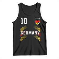 Germany Soccer Sports Graphic Number 10 Jersey Style Tank Top Proud German Football Fans Game Day Pride