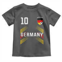 Germany Soccer Sports Graphic Number 10 Jersey Style Toddler T Shirt Proud German Football Fans Game Day Pride