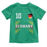 Germany Soccer Sports Graphic Number 10 Jersey Style Toddler T Shirt Proud German Football Fans Game Day Pride