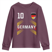 Germany Soccer Sports Graphic Number 10 Jersey Style Youth Sweatshirt Proud German Football Fans Game Day Pride