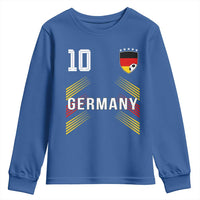 Germany Soccer Sports Graphic Number 10 Jersey Style Youth Sweatshirt Proud German Football Fans Game Day Pride