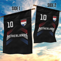 Netherlands Soccer Sports Graphic Number 10 Jersey Style Garden Flag Proud Nederlands Holland Football Fans Game Day Pride
