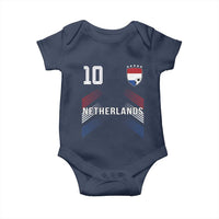 Netherlands Soccer Sports Graphic Number 10 Jersey Style Baby Onesie Proud Nederlands Holland Football Fans Game Day Pride