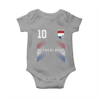 Netherlands Soccer Sports Graphic Number 10 Jersey Style Baby Onesie Proud Nederlands Holland Football Fans Game Day Pride