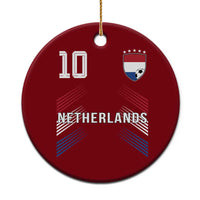 Netherlands Soccer Sports Graphic Number 10 Jersey Style Ceramic Ornament Proud Nederlands Holland Football Fans Game Day Pride