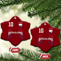 Netherlands Soccer Sports Graphic Number 10 Jersey Style Ceramic Ornament Proud Nederlands Holland Football Fans Game Day Pride