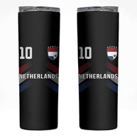 Netherlands Soccer Sports Graphic Number 10 Jersey Style Skinny Tumbler Proud Nederlands Holland Football Fans Game Day Pride