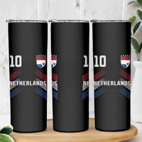 Netherlands Soccer Sports Graphic Number 10 Jersey Style Skinny Tumbler Proud Nederlands Holland Football Fans Game Day Pride