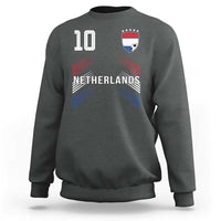Netherlands Soccer Sports Graphic Number 10 Jersey Style Sweatshirt Proud Nederlands Holland Football Fans Game Day Pride