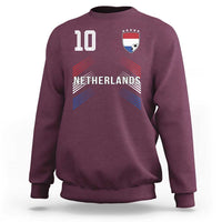 Netherlands Soccer Sports Graphic Number 10 Jersey Style Sweatshirt Proud Nederlands Holland Football Fans Game Day Pride