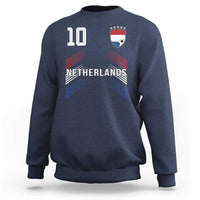 Netherlands Soccer Sports Graphic Number 10 Jersey Style Sweatshirt Proud Nederlands Holland Football Fans Game Day Pride