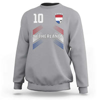 Netherlands Soccer Sports Graphic Number 10 Jersey Style Sweatshirt Proud Nederlands Holland Football Fans Game Day Pride