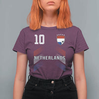 Netherlands Soccer Sports Graphic Number 10 Jersey Style T Shirt For Women Proud Nederlands Holland Football Fans Game Day Pride