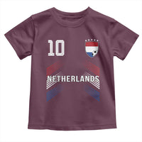 Netherlands Soccer Sports Graphic Number 10 Jersey Style Toddler T Shirt Proud Nederlands Holland Football Fans Game Day Pride