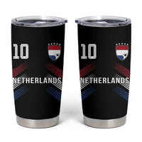 Netherlands Soccer Sports Graphic Number 10 Jersey Style Tumbler Cup Proud Nederlands Holland Football Fans Game Day Pride