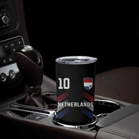 Netherlands Soccer Sports Graphic Number 10 Jersey Style Tumbler Cup Proud Nederlands Holland Football Fans Game Day Pride