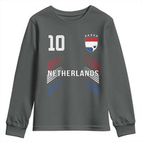 Netherlands Soccer Sports Graphic Number 10 Jersey Style Youth Sweatshirt Proud Nederlands Holland Football Fans Game Day Pride