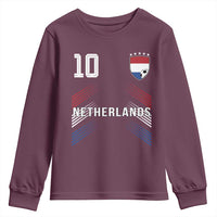 Netherlands Soccer Sports Graphic Number 10 Jersey Style Youth Sweatshirt Proud Nederlands Holland Football Fans Game Day Pride