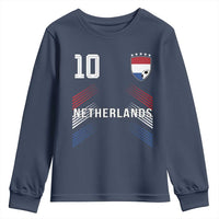 Netherlands Soccer Sports Graphic Number 10 Jersey Style Youth Sweatshirt Proud Nederlands Holland Football Fans Game Day Pride