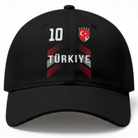 Proud Turkiye Soccer Fans Number 10 Jersey Style Baseball Cap Patriotic Turkish Football Turkey Sports Lover