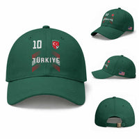 Proud Turkiye Soccer Fans Number 10 Jersey Style Baseball Cap Patriotic Turkish Football Turkey Sports Lover