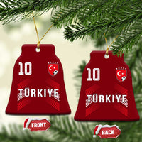 Proud Turkiye Soccer Fans Number 10 Jersey Style Ceramic Ornament Patriotic Turkish Football Turkey Sports Lover