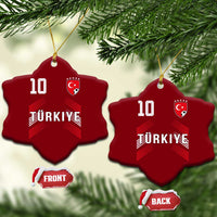 Proud Turkiye Soccer Fans Number 10 Jersey Style Ceramic Ornament Patriotic Turkish Football Turkey Sports Lover