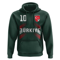 Proud Turkiye Soccer Fans Number 10 Jersey Style Hoodie Patriotic Turkish Football Turkey Sports Lover