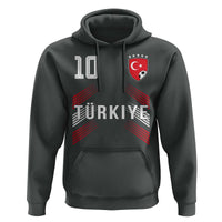 Proud Turkiye Soccer Fans Number 10 Jersey Style Hoodie Patriotic Turkish Football Turkey Sports Lover