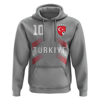 Proud Turkiye Soccer Fans Number 10 Jersey Style Hoodie Patriotic Turkish Football Turkey Sports Lover