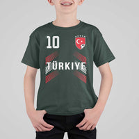 Proud Turkiye Soccer Fans Number 10 Jersey Style T Shirt For Kid Patriotic Turkish Football Turkey Sports Lover