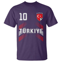 Proud Turkiye Soccer Fans Number 10 Jersey Style T Shirt Patriotic Turkish Football Turkey Sports Lover