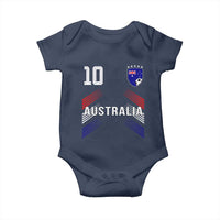 Australia Soccer Sports Graphic Number 10 Jersey Style Baby Onesie Proud Australian Football Fans Game Day Pride