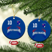 Australia Soccer Sports Graphic Number 10 Jersey Style Ceramic Ornament Proud Australian Football Fans Game Day Pride
