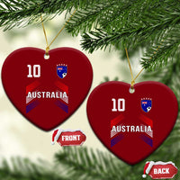 Australia Soccer Sports Graphic Number 10 Jersey Style Ceramic Ornament Proud Australian Football Fans Game Day Pride